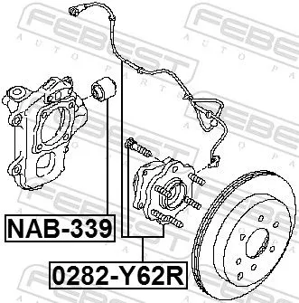 FEBEST Mounting, control/trailing arm (NAB-339)