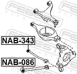 FEBEST Mounting, control/trailing arm (NAB-343)