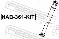 FEBEST Mounting Kit, shock absorber (NAB-361-KIT)