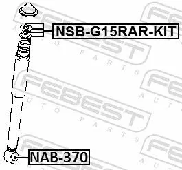 FEBEST Spacer Bush, shock absorber (NAB-370)