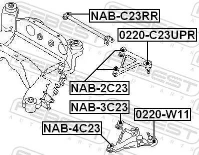 FEBEST Mounting, control/trailing arm (NAB-4C23)
