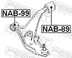 FEBEST Mounting, control/trailing arm (NAB-89)