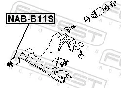 FEBEST Mounting, control/trailing arm (NAB-B11S)
