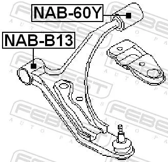 FEBEST Mounting, control/trailing arm (NAB-B13)