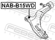 FEBEST Mounting, control/trailing arm (NAB-B15WD)