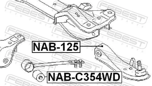 FEBEST Mounting, control/trailing arm (NAB-C354WD)