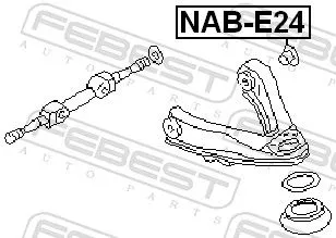 FEBEST Mounting, control/trailing arm (NAB-E24)