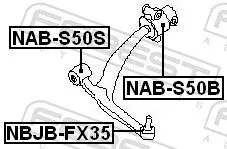 FEBEST Mounting, control/trailing arm (NAB-S50B)