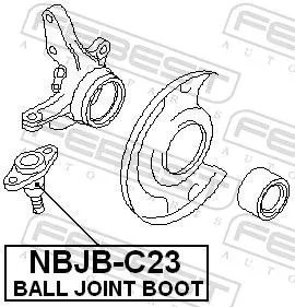 FEBEST Repair kit, supporting/ball joint (NBJB-C23)