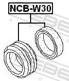 FEBEST Bearing, propshaft centre bearing (NCB-W30)