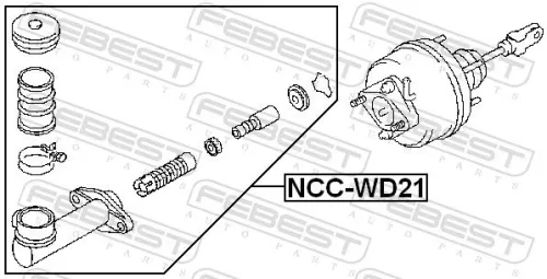 FEBEST Master Cylinder, clutch (NCC-WD21)