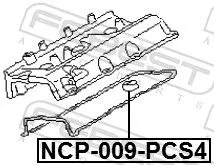 FEBEST Gasket, cylinder head cover (NCP-009-PCS4)