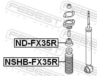 FEBEST Rubber Buffer, suspension (ND-FX35R)