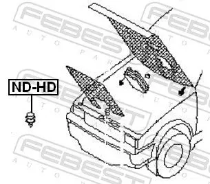 FEBEST Buffer, bonnet (ND-HD)