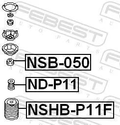 FEBEST Rubber Buffer, suspension (ND-P11F)