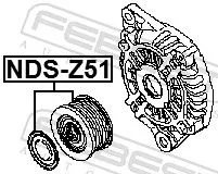 FEBEST Belt Pulley, alternator (NDS-Z51)