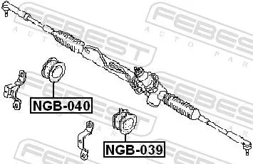 FEBEST Mounting, steering gear (NGB-039)