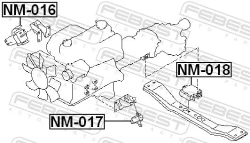 FEBEST Mounting, engine (NM-016)