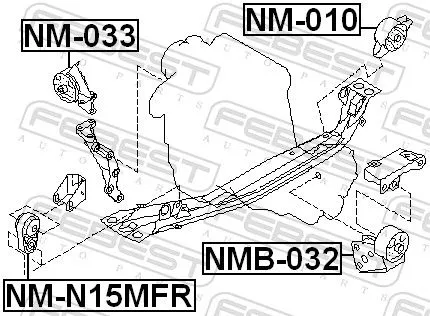 FEBEST Mounting, engine (NM-033)