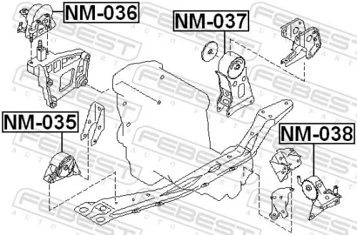FEBEST Mounting, engine (NM-036)