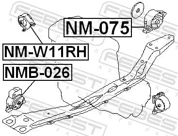 FEBEST Mounting, engine (NM-075)