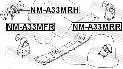 FEBEST Mounting, engine (NM-A33MRR)