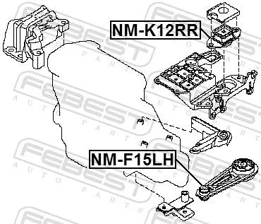 FEBEST Mounting, engine (NM-F15LH)