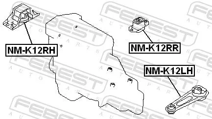 FEBEST Mounting, engine (NM-K12RR)