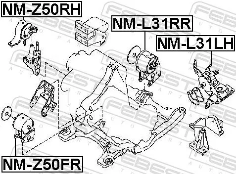 FEBEST Mounting, engine (NM-L31RR)