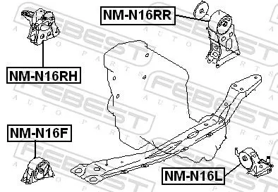 FEBEST Mounting, engine (NM-N16F)
