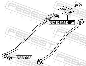 FEBEST Bracket, gearshift linkage (NM-N16SHIFT)