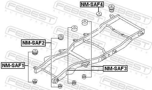 FEBEST Bushing, axle beam (NM-SAF1)