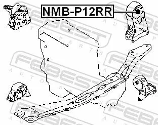 FEBEST Mounting, engine (NMB-P12RR)