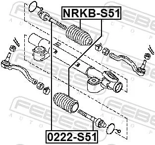 FEBEST Bellow, steering (NRKB-S51)