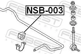 FEBEST Mounting, stabiliser bar (NSB-003)