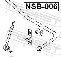 FEBEST Mounting, stabiliser bar (NSB-006)