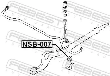 FEBEST Mounting, stabiliser bar (NSB-007)