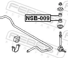 FEBEST Mounting, axle strut (NSB-009)