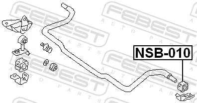 FEBEST Mounting, stabiliser bar (NSB-010)