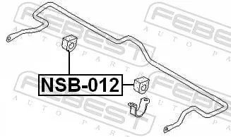 FEBEST Mounting, stabiliser bar (NSB-012)