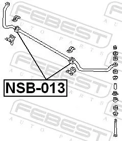 FEBEST Mounting, stabiliser bar (NSB-013)