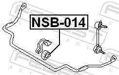 FEBEST Mounting, stabiliser bar (NSB-014)