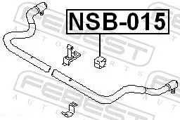 FEBEST Mounting, stabiliser bar (NSB-015)