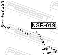FEBEST Mounting, stabiliser bar (NSB-019)