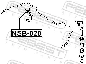 FEBEST Mounting, stabiliser bar (NSB-020)