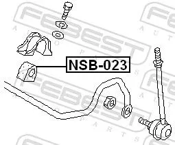 FEBEST Mounting, stabiliser bar (NSB-023)