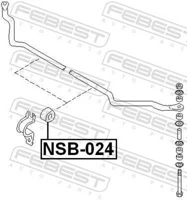 FEBEST Mounting, stabiliser bar (NSB-024)