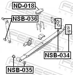 FEBEST Bushing, leaf spring (NSB-035)