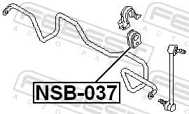 FEBEST Mounting, stabiliser bar (NSB-037)