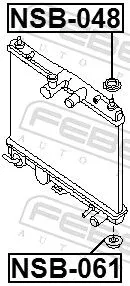 FEBEST Mounting, radiator (NSB-061)